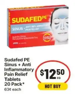 IGA Sudafed PE Sinus + Anti Inflammatory Pain Relief Tablets offer