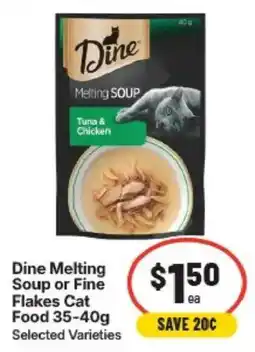 IGA Dine Melting Soup Cat Food offer