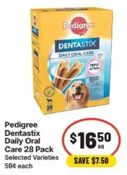 IGA Pedigree Dentastix Daily Oral Care 28 Pack Selected Varieties offer