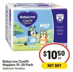 IGA BabyLove Cosifit Nappies Selected Varieties offer
