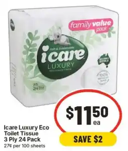 IGA Icare Luxury Eco Toilet Tissue offer