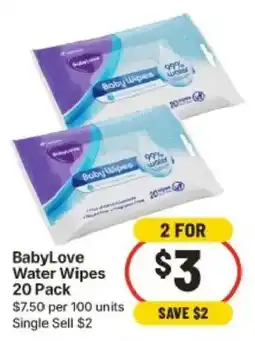 IGA BabyLove Water Wipes offer