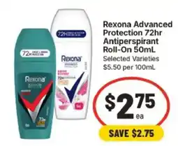 IGA Rexona Advanced Protection Roll-On offer