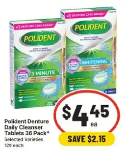 IGA Polident Denture Daily Cleanser Tablets offer