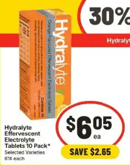 IGA Hydralyte Effervescent Electrolyte Tablets offer