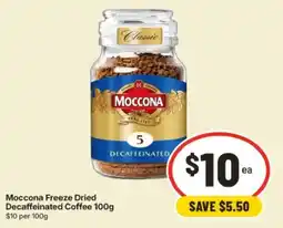 IGA Moccona Freeze Dried Decaffeinated Coffee offer