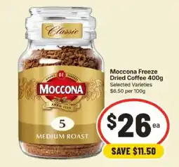 IGA Moccona Freeze Dried Coffee Selected Varieties offer