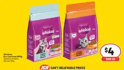 IGA Whiskas Dry Cat Food offer