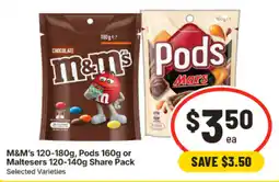 IGA M&M's Pods Mars Maltesers offer