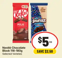 IGA Nestlé Chocolate Block Selected Varieties offer