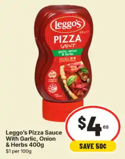 IGA Leggo's Pizza Sauce With Garlic, Onion & Herbs offer