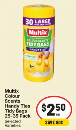 IGA Multix Colour Scents Handy Ties Tidy Bags offer