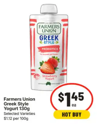 IGA Farmers Union Greek Style Yogurt offer