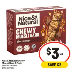 IGA Nice & Natural Chewy Muesli Bars offer