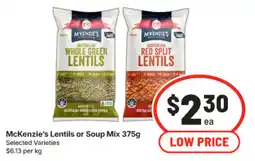 IGA McKenzie's Lentils or Soup Mix offer