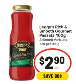 IGA Leggo's Rich & Smooth Gourmet Passata offer