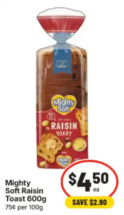 IGA Mighty Soft Raisin Toast offer