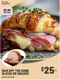 IGA Ham Off The Bone Sliced Or Shaved offer
