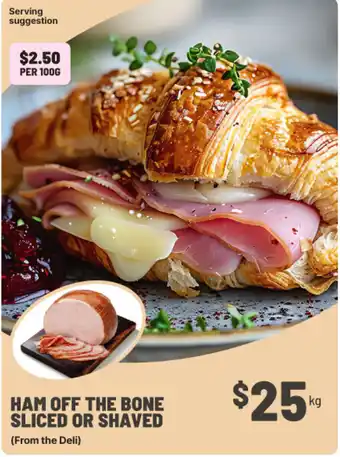 IGA Ham Off The Bone Sliced Or Shaved offer