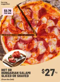 IGA Hot or Hungarian Salami Sliced or Shaved offer