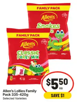 IGA Allen's Lollies Family Pack Selected Varieties offer