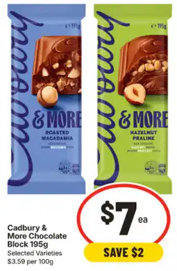 IGA Cadbury & More Chocolate Block offer