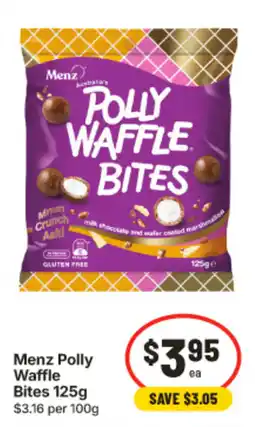 IGA Menz Polly Waffle Bites offer