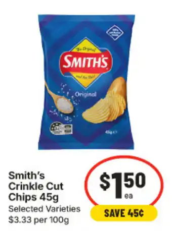 IGA Smith's Crinkle Cut Chips offer