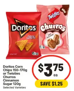 IGA Doritos Corn Chips or Twisties Churros offer