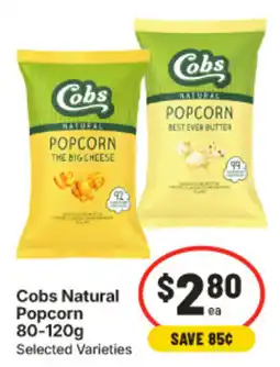 IGA Cobs Natural Popcorn offer