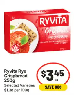 IGA Ryvita Rye Crispbread offer