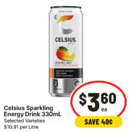 IGA Celsius Sparkling Energy Drink offer