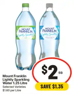 IGA Mount Franklin Lightly Sparkling Water offer