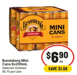 IGA Bundaberg Mini Cans offer