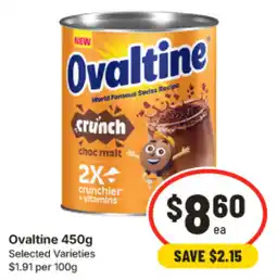 IGA Ovaltine crunch choc malt offer
