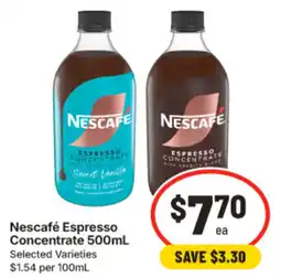 IGA Nescafé Espresso Concentrate offer