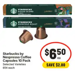 IGA Starbucks by Nespresso Coffee Capsules Varieties offer