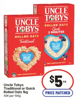 IGA Uncle Tobys Rolled Oats offer
