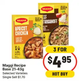 IGA Maggi Recipe Base 21-43g Selected Varieties offer