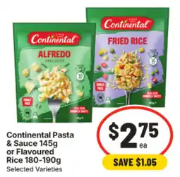 IGA Continental Pasta & Sauce or Flavoured Rice offer