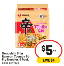 IGA Nongshim Shin Ramyun Toomba Stir Fry Noodles offer