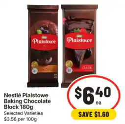 IGA Nestlé Plaistowe Baking Chocolate Block offer