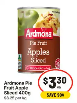 IGA Ardmona Pie Fruit Apples Sliced offer