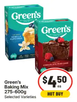 IGA Green's Baking Mix offer