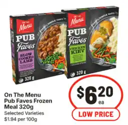 IGA On The Menu Pub Faves Frozen Meal offer