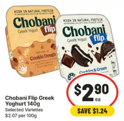 IGA Chobani Flip Greek Yoghurt Selected Varieties offer
