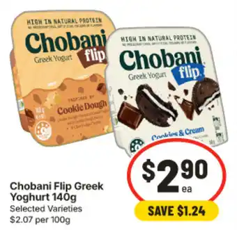 IGA Chobani Flip Greek Yoghurt Selected Varieties offer