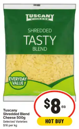 IGA Tuscany Shredded Blend Cheese offer