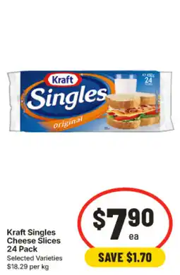 IGA Kraft Singles Cheese Slices offer