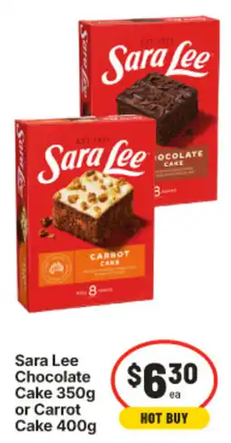 IGA Sara Lee Chocolate Cake or Carrot Cake offer
